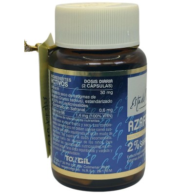 Azafrán (máxima concentración) 425mg 40 cápsulas de Tongil Tongil M03 Estados emocionales, ansiedad, estrés, depresión, relax...