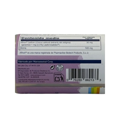 Azafrán (Extractos vitales) SAFFRON 30 mg, 30 cápsulas vegetales de Solaray SOLARAY SOLA-86213 Estados emocionales, ansiedad,...