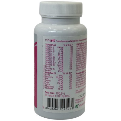 MINEVIT Aporte (complejo de vitaminas + minerales) de Plantis Artesania Agrícola 092014 Vitaminas y Minerales salud.bio