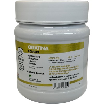 Creatina monohidrato micronizada 500g Serie Concept de MEGAPLUS Megaplus ART-06165 Suplementos Deportivos (Complementos Alime...