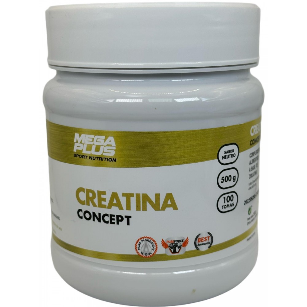 Creatina monohidrato micronizada 500g Serie Concept de MEGAPLUS Megaplus ART-06165 Suplementos Deportivos (Complementos Alime...