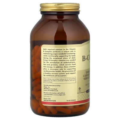 Complejo de vitaminas B COMPLEX “50”, 250 cápsulas vegetales de Solgar Solgar SOL-01122 Vitamina B salud.bio