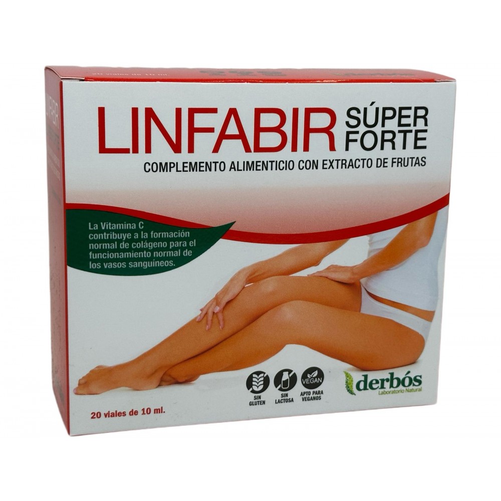 LINFABIR SUPER FORTE (Piernas cansadas) 20 Viales de derbós Derbós DER-15190 Sistema circulatorio salud.bio
