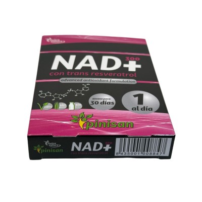 NAD+ 300mg con Trans Resveratrol 75mg, (nutranature) 30 cápsulas de Pinisan Pinisan MYC-00884 Antioxidantes salud.bio