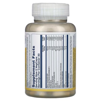 Balanced B-Stress™ (B-Stress equilibrado con vitamina C) 100 cápsulas vegetales de Solaray SOLARAY SOLA-04215 Estados emocion...