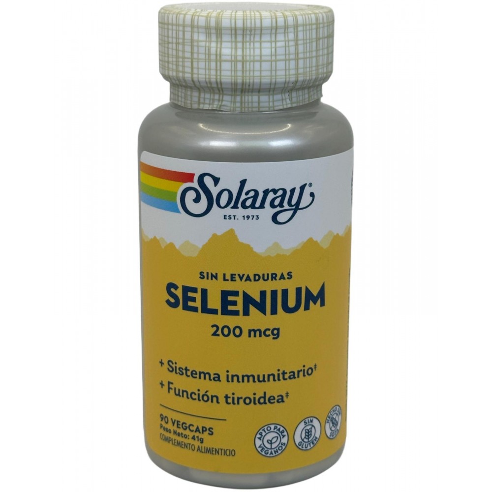 SELENIUM (Selenio sin levaduras) 200mcg 90 cápsulas vegetales de Solaray SOLARAY SOL-04678 Antioxidantes salud.bio