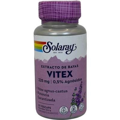 VITEX (Sauzgatillo) 225mg 60 cápsulas vegetales de Solaray SOLARAY SOLA-67870 Menopausia salud.bio