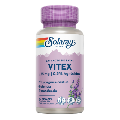 VITEX (Sauzgatillo) 225mg 60 cápsulas vegetales de Solaray SOLARAY SOLA-67870 Menopausia salud.bio