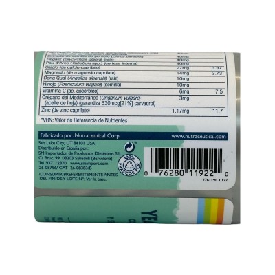 Yeast Cleanse™ (Ácido caprilico, Pau D'Arco, Semilla pomelo) 90 Vegcaps de Solaray SOLARAY SOLA-11922 Ayudas aparato Digestiv...