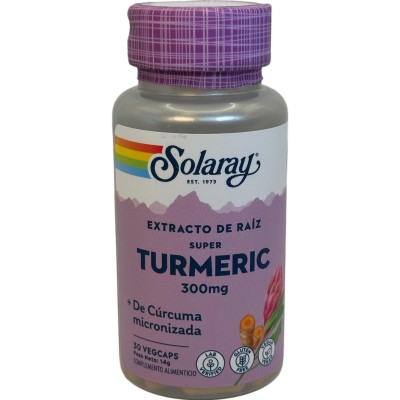 SUPER TURMERIC (Cúrcuma extracto de Raiz) 30 cápsulas vegetales de Solaray SOLARAY SOLA-49084 Suplementos Naturales acción An...