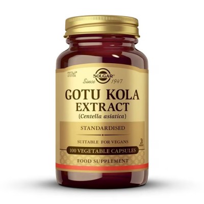 Gotu Kola Extracto, Centella Asiatica, 100mg 100Cápsulas de Solgar Solgar SOL-04165 Sistema circulatorio salud.bio