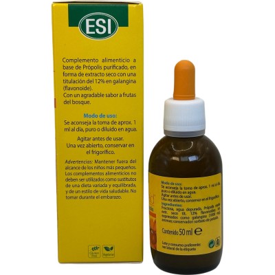 Propolaid extracto de própolis 50ml con equinacea sin alcohol de ESI ESI ESI-21010501 Acción benéfica garganta y pecho salud.bio