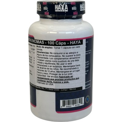 Super Pancreatin Enzimas (Enzymes) 100 Cápsulas de Haya labs Haya Labs HAY-0073 Ayudas aparato Digestivo salud.bio