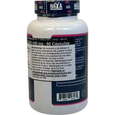 Hoja de Olivo (Olive Leaf Extract) 450 mg - 60 caps de Haya Labs Haya Labs HAY-21147 Ayuda control Tension salud.bio
