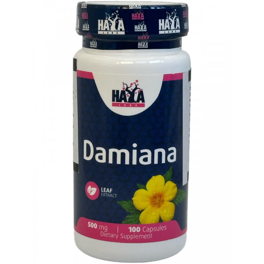 Hojas de Damiana - 100 Caps de Haya labs Haya Labs 20804 Libido hombre y mujer salud.bio
