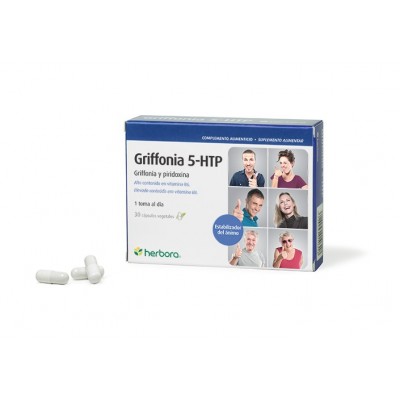 Griffonia 5-HTP de Herbora Herbora 501031 Estados emocionales, ansiedad, estrés, depresión, relax salud.bio
