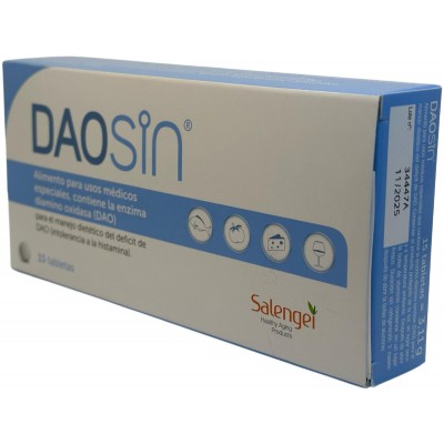 DAOSIN® 15 ó 90 comprimidos Para el manejo dietético del Déficit de DAO (Intolerancia a la histamina) de Salengi Salengei DAO...