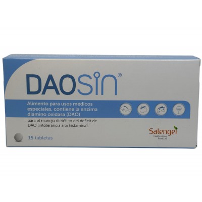 DAOSIN® 15 ó 90 comprimidos Para el manejo dietético del Déficit de DAO (Intolerancia a la histamina) de Salengi Salengei DAO...
