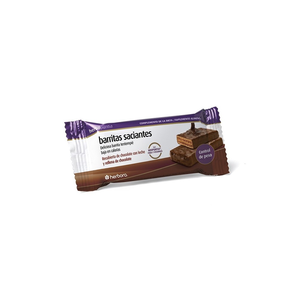 Barrita chocolate Herbopuntia saciantes Herbora 500705 Barritas Snack salud.bio