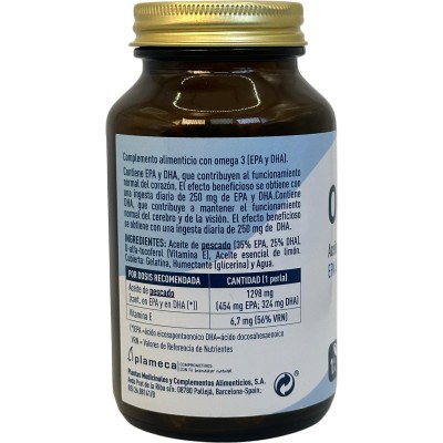 Omega 3 (EPA 454mg + DHA 324mg) 1.298mg 60 perlas de Plameca Plameca PLA-84605 Sistema circulatorio salud.bio