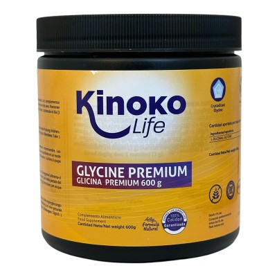GLICINA PREMIUM 600gr. 100% PURA Cristalizada de Kinoko Life Kinoko Life KIN-59822 Aminoácidos salud.bio