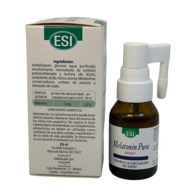 Melatonin pura (Melatonina) Spray 1 mg (20ml) de ESI ESI 19011020 insomnio y descanso salud.bio