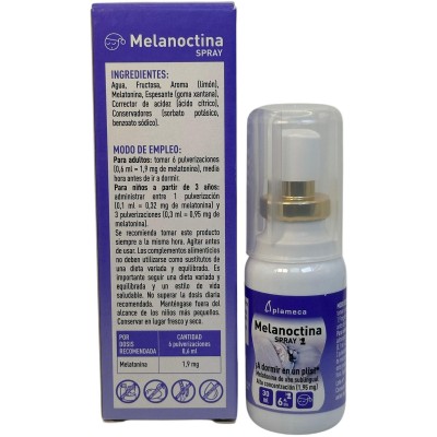 Melanoctina ¡A dormir en un plis! SPRAY sublingual Melatonina 1.9mg 30ml de Plameca Plameca PLA-84606 insomnio y descanso sal...