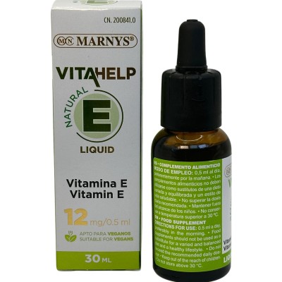 Vitamina E Líquida 12mg/0.5ml VITAHELP 30ml de Marnys Marnys MN437 Vitamina E salud.bio