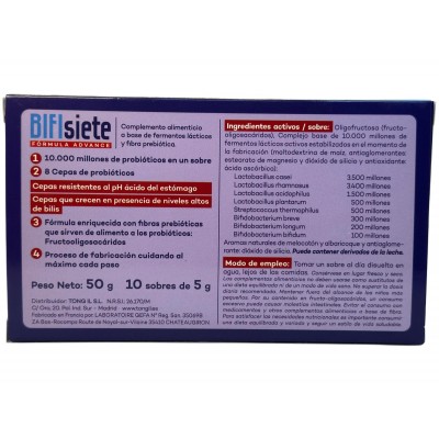 BIFISIETE Fórmula Advance 10 sobres 10.000Mlls de TonGil Tongil B20 Ayudas aparato Digestivo salud.bio
