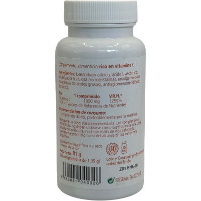 VITAMINA C 1.000mg 60 Comprimidos de Plantis Artesania Agrícola ART-04032 Vitamina C salud.bio