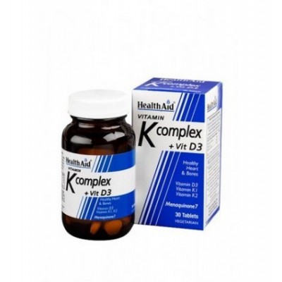 Vitamina K complex + Vitaminas K1, K2, D3, de Health Aid Health Aid 801217 Articulaciones, Huesos, Tendones y Musculos, compo...