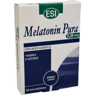 Melatonin pura (Melatonina) 1,9 mg (60 Comprimidos) de ESI ESI ESI-19011101 insomnio y descanso salud.bio