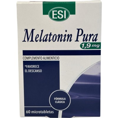 Melatonin pura (Melatonina) 1,9 mg (60 Comprimidos) de ESI ESI ESI-19011101 insomnio y descanso salud.bio
