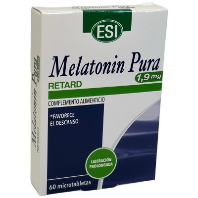 Melatonin pura Retard (Melatonina) 1,9 mg (60 Comprimidos) de ESI ESI ESI-19011095 insomnio y descanso salud.bio