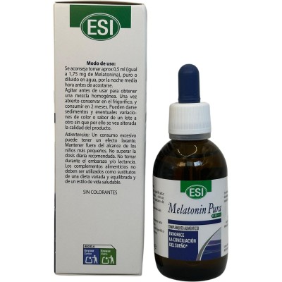 Melatonin pura (Melatonina) Gotas 1.9mg (50ml) de ESI ESI ESI-00959 insomnio y descanso salud.bio