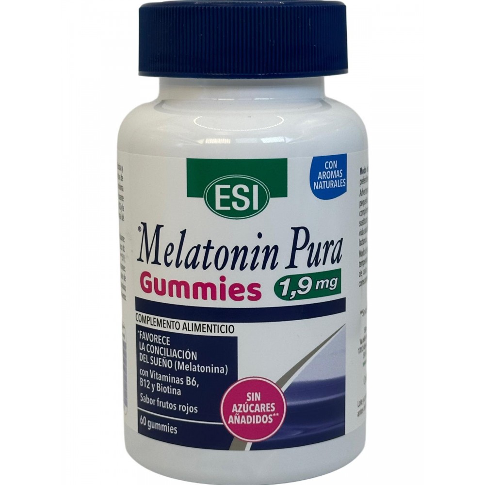 Melatonin pura 1,9mg gummies (Melatonina, Vitaminas, adaptogenos y relajantes) de ESI ESI ESI-13577 insomnio y descanso salud...
