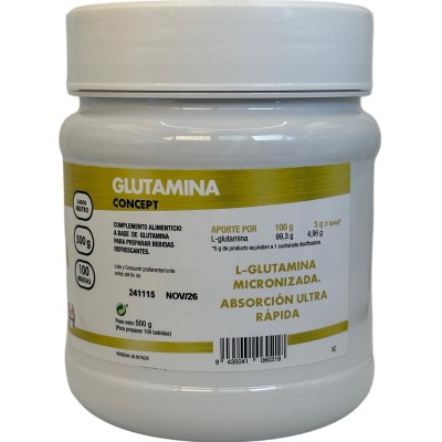 Glutamina Micronizada (serie Concept) 500g de Megaplus Megaplus 142025 Suplementos Deportivos (Complementos Alimenticios) sal...