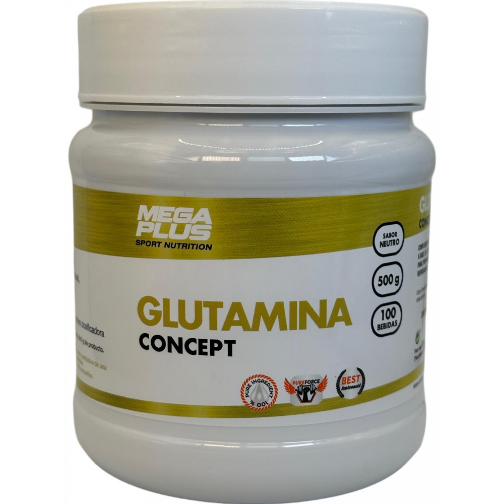 Glutamina Micronizada (serie Concept) 500g de Megaplus Megaplus 142025 Suplementos Deportivos (Complementos Alimenticios) sal...