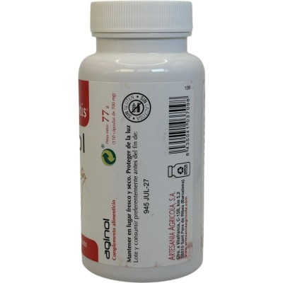 AGINOL (Aceite de Ajo Macerado desorizado) 0.66% aliína 110 Cápsulas de Plantis Artesania Agrícola ART-03709 Sistema circulat...