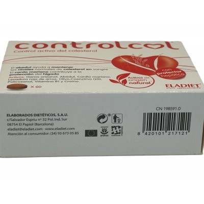 Controlcol (control activo del colesterol) 60 comprimidos de Eladiet Eladiet ELA-21712 Ayudas niveles Colesterol y Trigliceri...