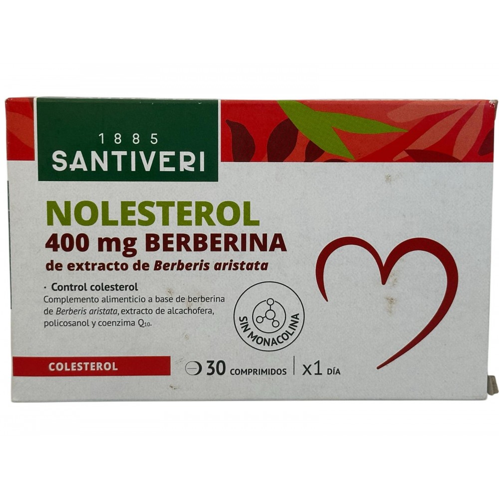 NOLESTEROL (Ayuda a tu colesterol) 400mg Berberina 30 comprimidos de Santiveri Santiveri  SAN-04682 Ayudas niveles Colesterol...