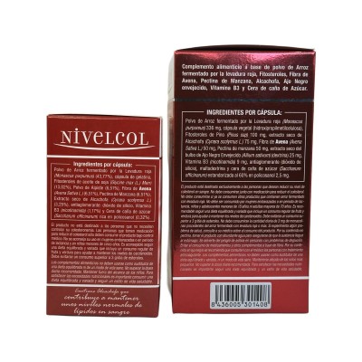 Nivelcol en 60 y 120 cápsulas de Tongil Tongil H14-H26 Ayudas niveles Colesterol y Trigliceridos salud.bio