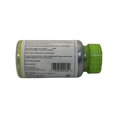 Beet Root (Remolacha) 605mg 100 Cápsulas vegetales de Solaray SOLARAY SOLA-00160 Sistema cardiovascular salud.bio