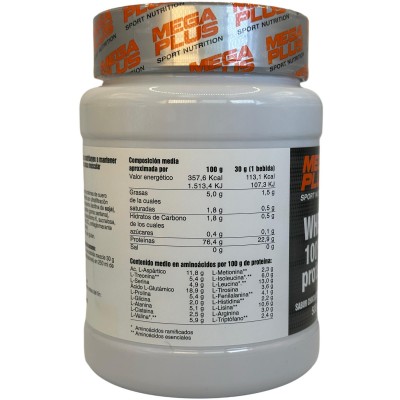 Proteína WHEY 100% PROTEIN 500g de Megaplus Megaplus MEG-06161-06325 Proteinas salud.bio