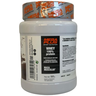 Proteína WHEY 100% PROTEIN 500g de Megaplus Megaplus MEG-06161-06325 Proteinas salud.bio