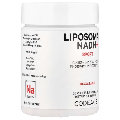 NADH+ liposomal 60 cápsulas vegetales de Codeage Codeage AGE-60919 Antioxidantes salud.bio