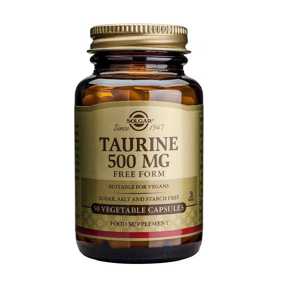 Taurina 500 mg. 50 cápsulas de Solgar Solgar 012700 Cansancio, fatiga, astenia primaveral salud.bio