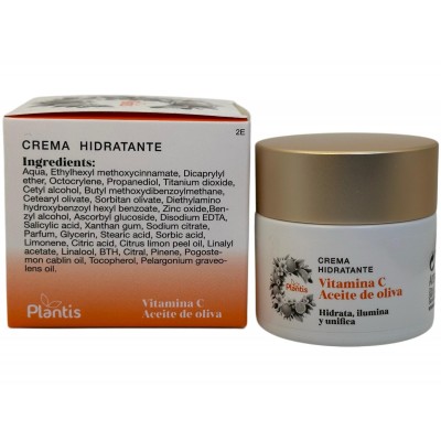 Crema Facial FACIAL HIDRATANTE (VITAMINA C y Aceite de Oliva) de Plantis Artesania Agrícola ART-04558 Cosmética Natural salud...