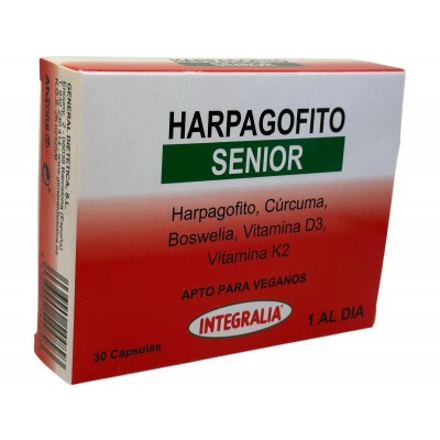 Harpagofito Senior 30 Cápsulas de Integralia INTEGRALIA GEN-54489 Articulaciones, Huesos, Tendones y Musculos, componen el Ap...