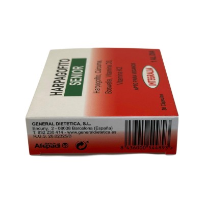 Harpagofito Senior 30 Cápsulas de Integralia INTEGRALIA GEN-54489 Articulaciones, Huesos, Tendones y Musculos, componen el Ap...